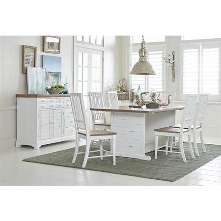 Progressive Furniture Dining Room Dining Table - Light Oak And Distressed White D884-10